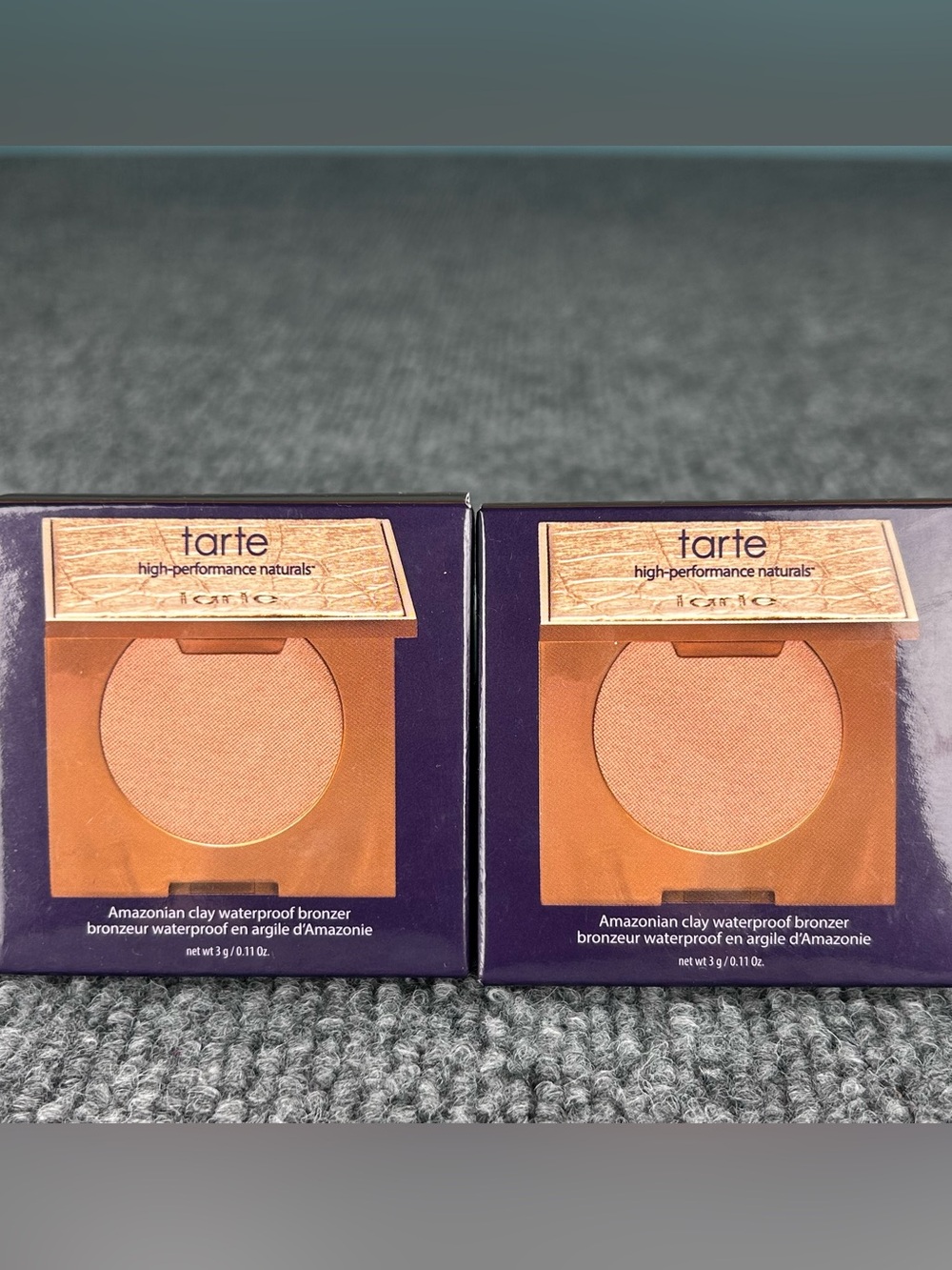 TWO Tarte Amazonian Clay Waterproof Bronzer PARK AVE PRINCESS Travel 2 x .11oz